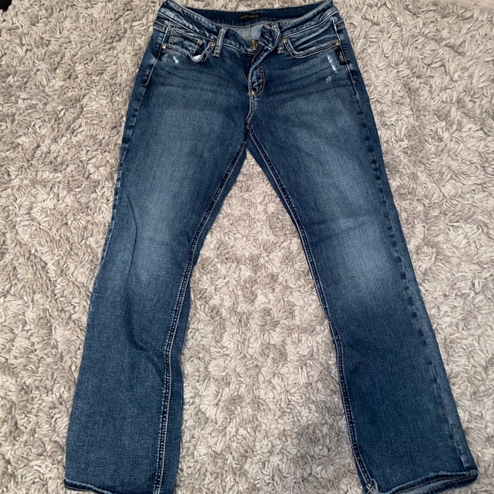Silver boot cut jeans